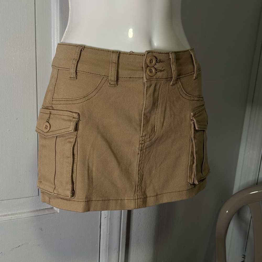 Tan Cargo Women Shorts